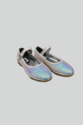 KIZ ÇOCUK BEYAZ PULLU BABET - Star Pearl Kids