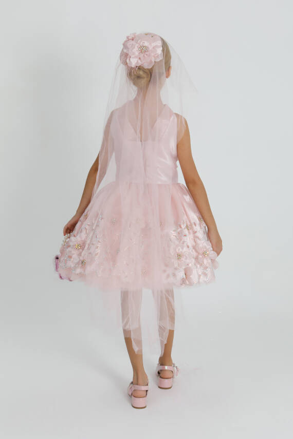 Kız Çocuk Çiçekli Elbise - 2