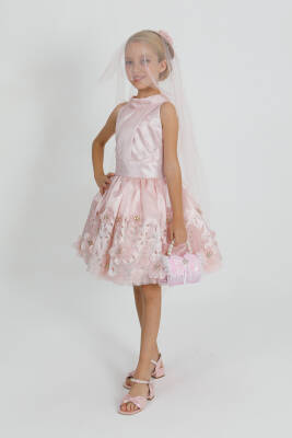 Kız Çocuk Çiçekli Elbise - 3