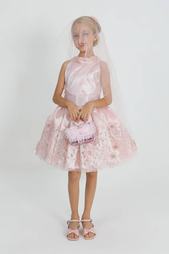 Kız Çocuk Çiçekli Elbise - 1