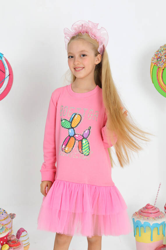 Kız Çocuk Dog Dress Elbise - 4