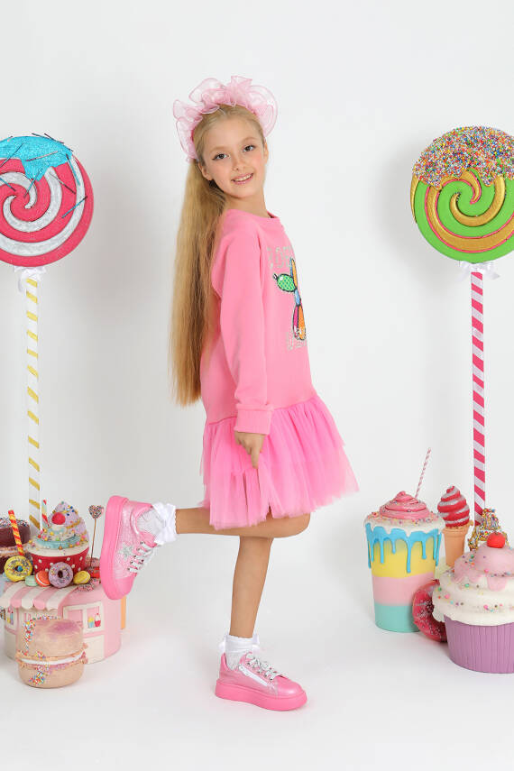 Kız Çocuk Dog Dress Elbise - 5