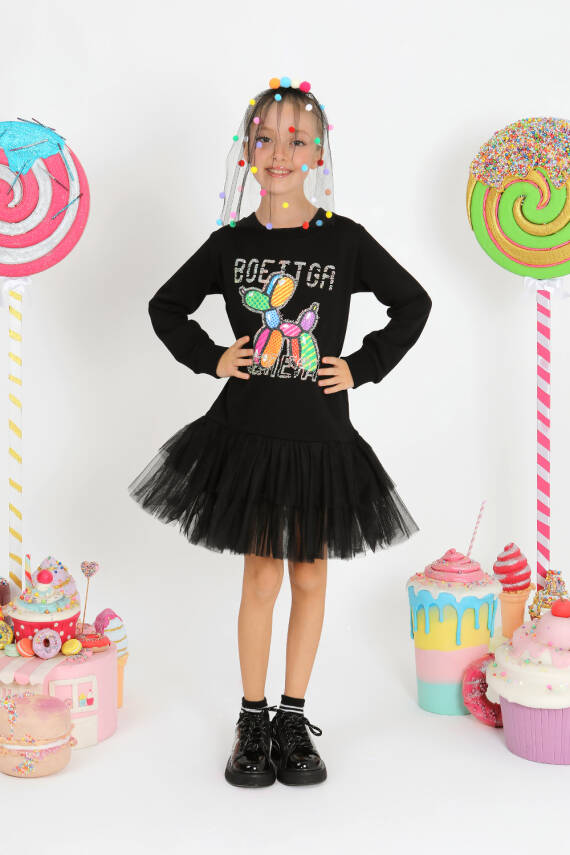 Kız Çocuk Dog Dress Elbise - 7