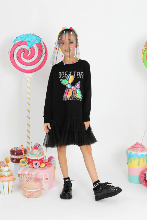 Kız Çocuk Dog Dress Elbise - 11