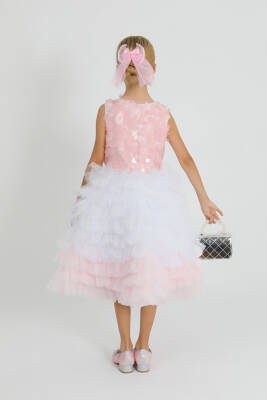 Kız Çocuk Fiyonk Elbise - 5