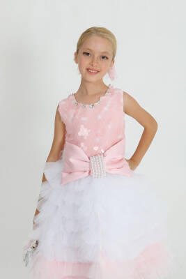 Kız Çocuk Fiyonk Elbise - 6