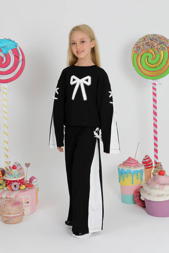 Kız Çocuk Fiyonk Eşofman - 4