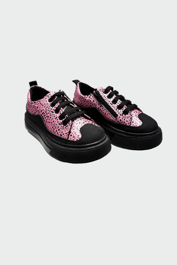 Kız Çocuk FUŞYA PUANTİYELİ SPOR AYAKKABI - 1