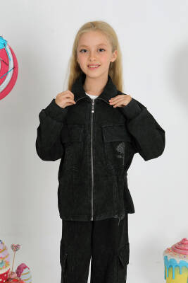 Kız Çocuk Gül Taş Eşofman - 3