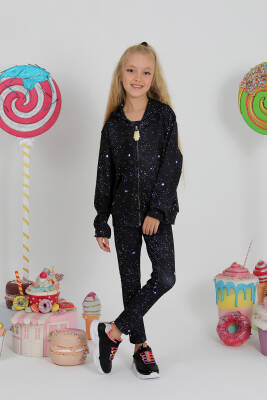 Kız Çocuk GYM Galaxy Fermuarlı Sweatshirt - Star Pearl Kids
