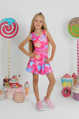 Kız Çocuk GYM Heart Şort Etek - Star Pearl Kids