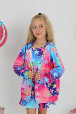 Kız Çocuk GYM Star Fermuarlı Sweatshirt - 3