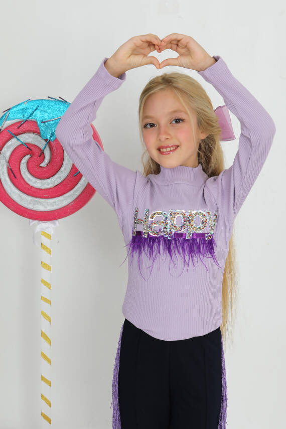 Kız Çocuk Happy T-Shirt - 3