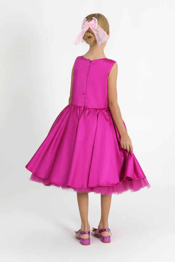 Kız Çocuk Heart Pink Dress Elbise - 2