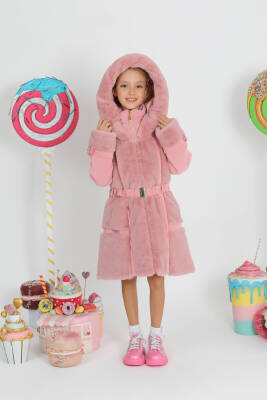 Kız Çocuk Kapüşonlu Mont - Star Pearl Kids