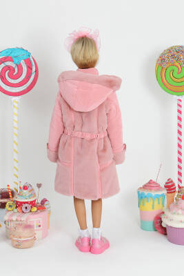 Kız Çocuk Kapüşonlu Mont - 3