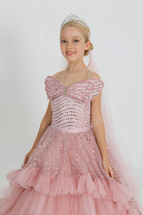 Kız Çocuk Kelebek Party Dress - 1