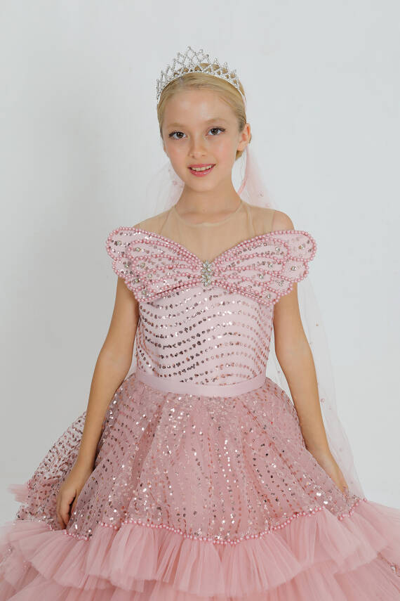 Kız Çocuk Kelebek Party Dress - 3