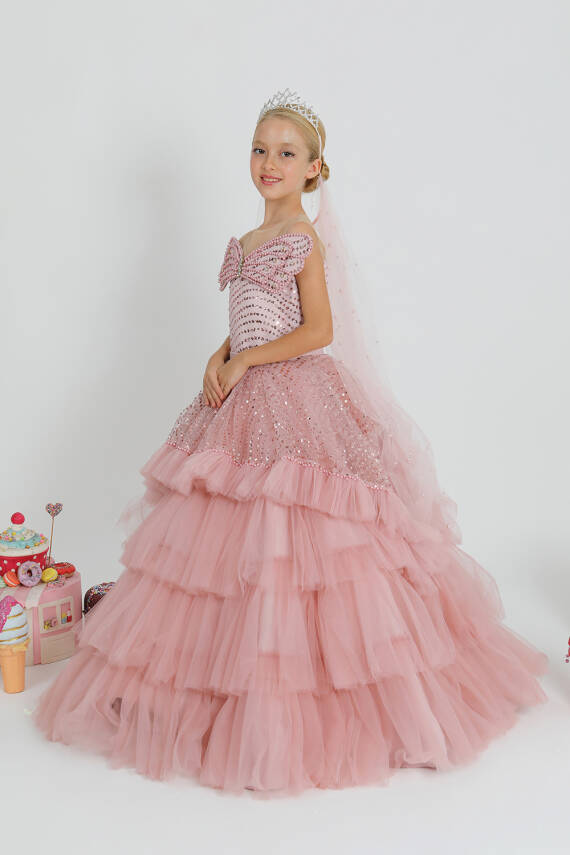 Kız Çocuk Kelebek Party Dress - 4