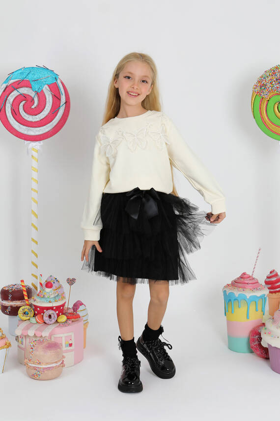 Kız Çocuk Kelebek Tütü Takım - 4