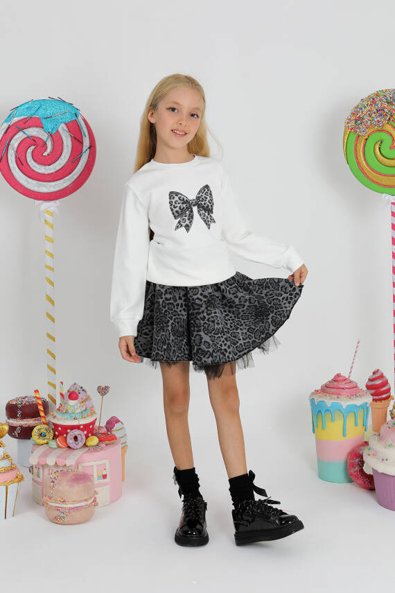 Kız Çocuk Leo Fiyonk Etek Takım - 4