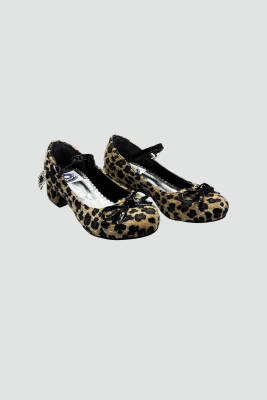 Kız Çocuk LEOPAR SİYAH TOPUKLU - Star Pearl Kids