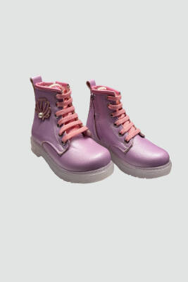 Kız Çocuk LİLA İSTRİDYE IŞIKLI BOT - Star Pearl Kids