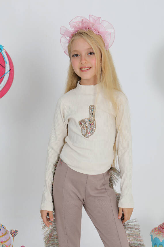 Kız Çocuk Okey T-Shirt - 1