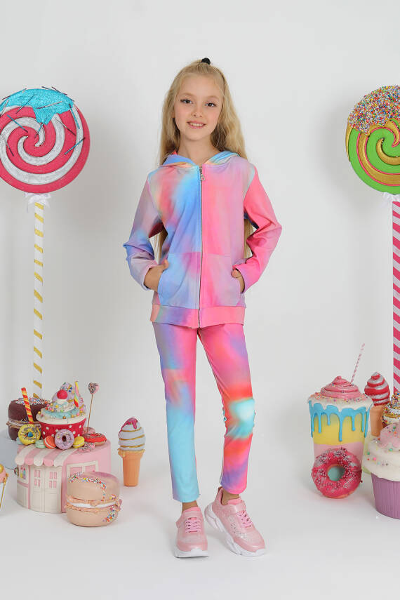 Kız Çocuk Pastel GYM Fermuarlı Sweatshirt - 3