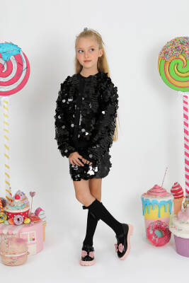 Kız Çocuk Payet Çeket - Star Pearl Kids