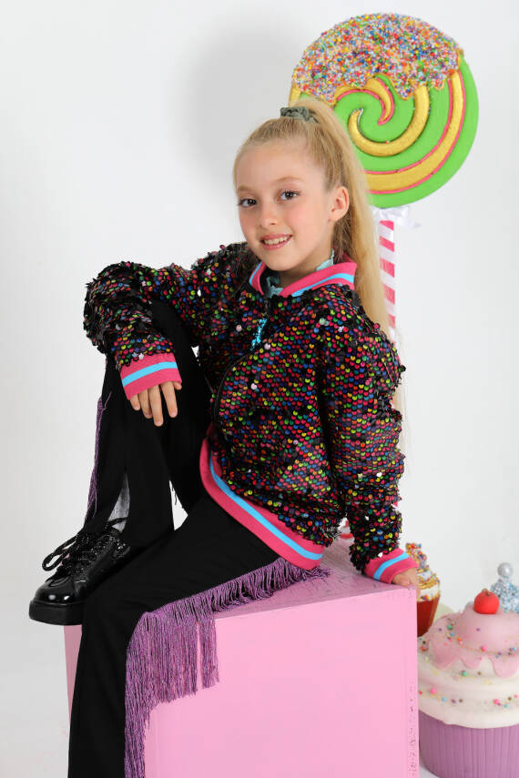 Kız Çocuk Payet Mont - 3