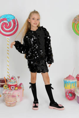 Kız Çocuk Payet Şort Etek - 3