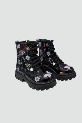 Kız çocuk Powerpuff girl siyah bot - Star Pearl Kids (1)