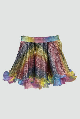 Kız çocuk rainbow payetli etek - Star Pearl Kids (1)