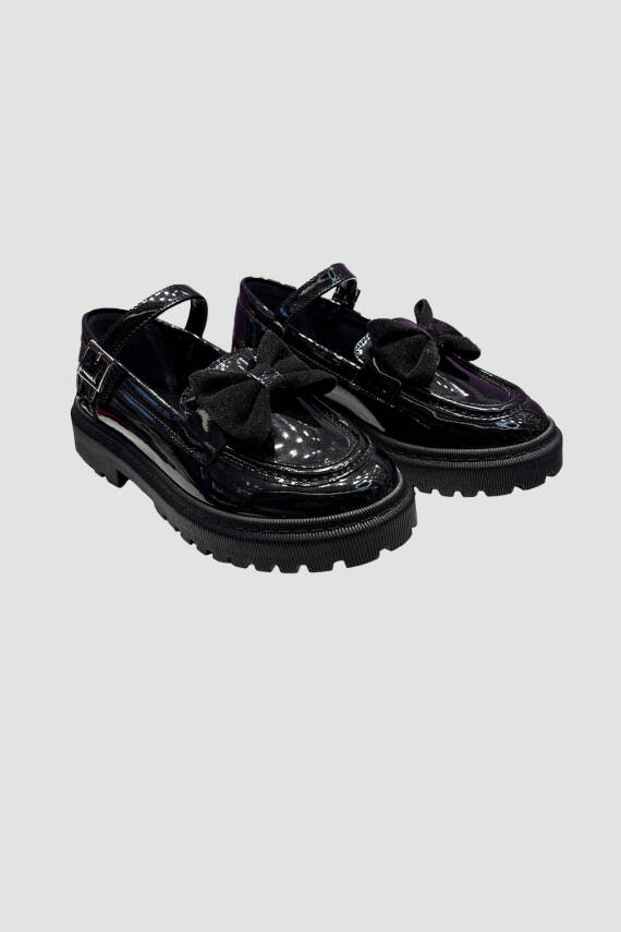 Kız Çocuk RUGAN FİYONKLU SİYAH AYAKKABI - 1