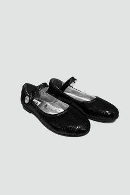 KIZ ÇOCUK SİYAH PULLU BABET - Star Pearl Kids (1)