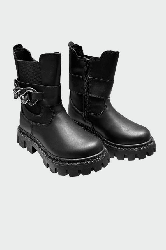 Kız Çocuk SİYAH ZİNCİRLİ BOT - 1