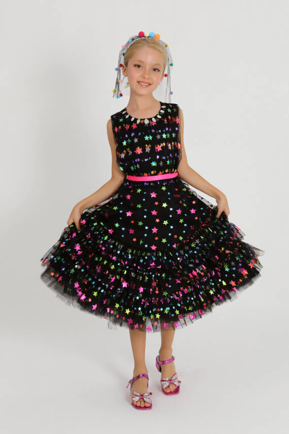 Kız Çocuk Star Elbise - 1