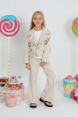 Kız Çocuk Süet Ceket Takım - Star Pearl Kids