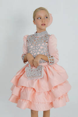 Kız Çocuk Taşlı Elbise - 3