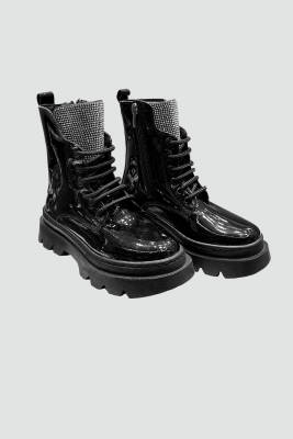 Kız Çocuk TAŞLI SİYAH BOT - Star Pearl Kids