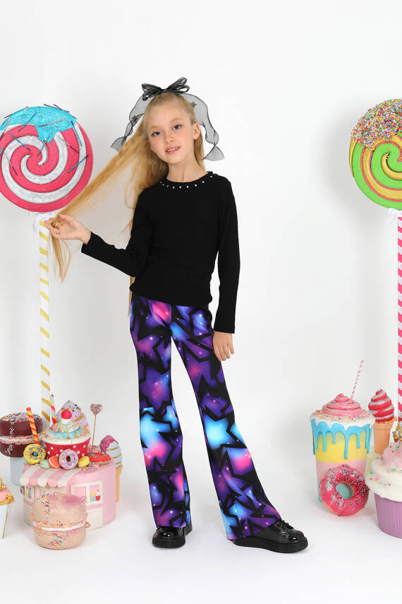 Kız Çocuk Taşlı T-Shirt - 2