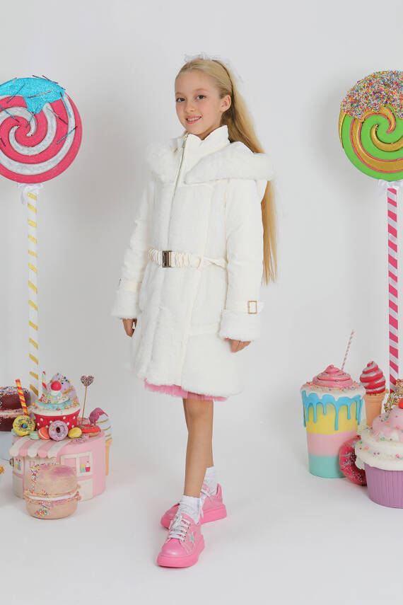 Kız Çocuk Kürk Mont - 3