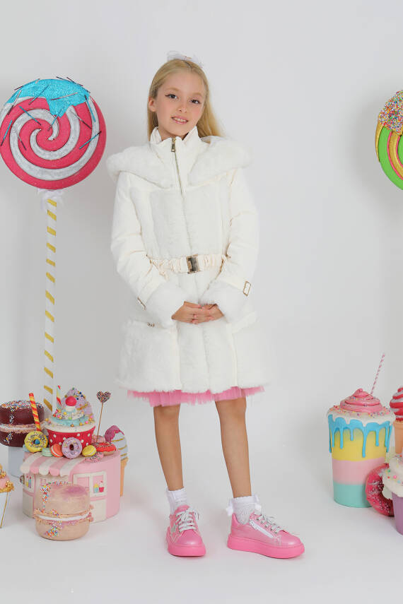 Kız Çocuk Kürk Mont - 5