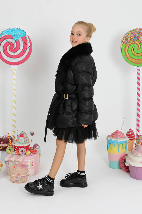 Kız Çocuk Kürk Mont - 13