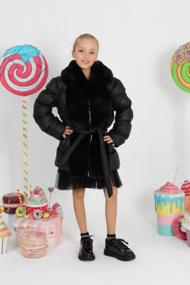 Kız Çocuk Kürk Mont - 14