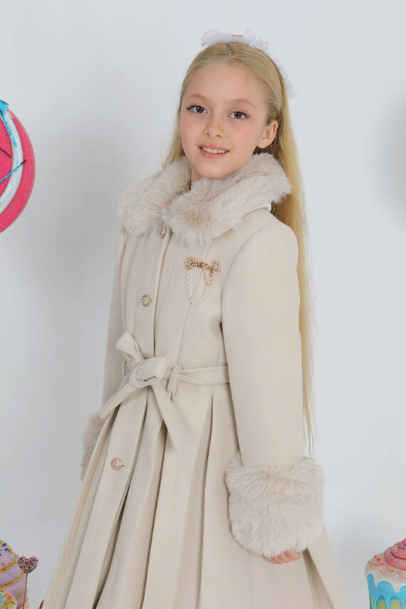 Kız Çocuk Kürk Palto - 3