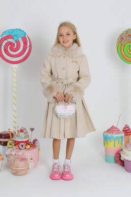Kız Çocuk Kürk Palto - 4