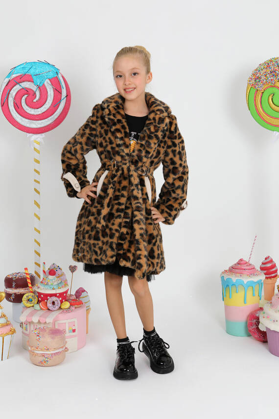 Kız Çocuk Kürk Palto - 6