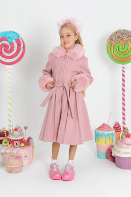 Kız Çocuk Kürk Palto - 9